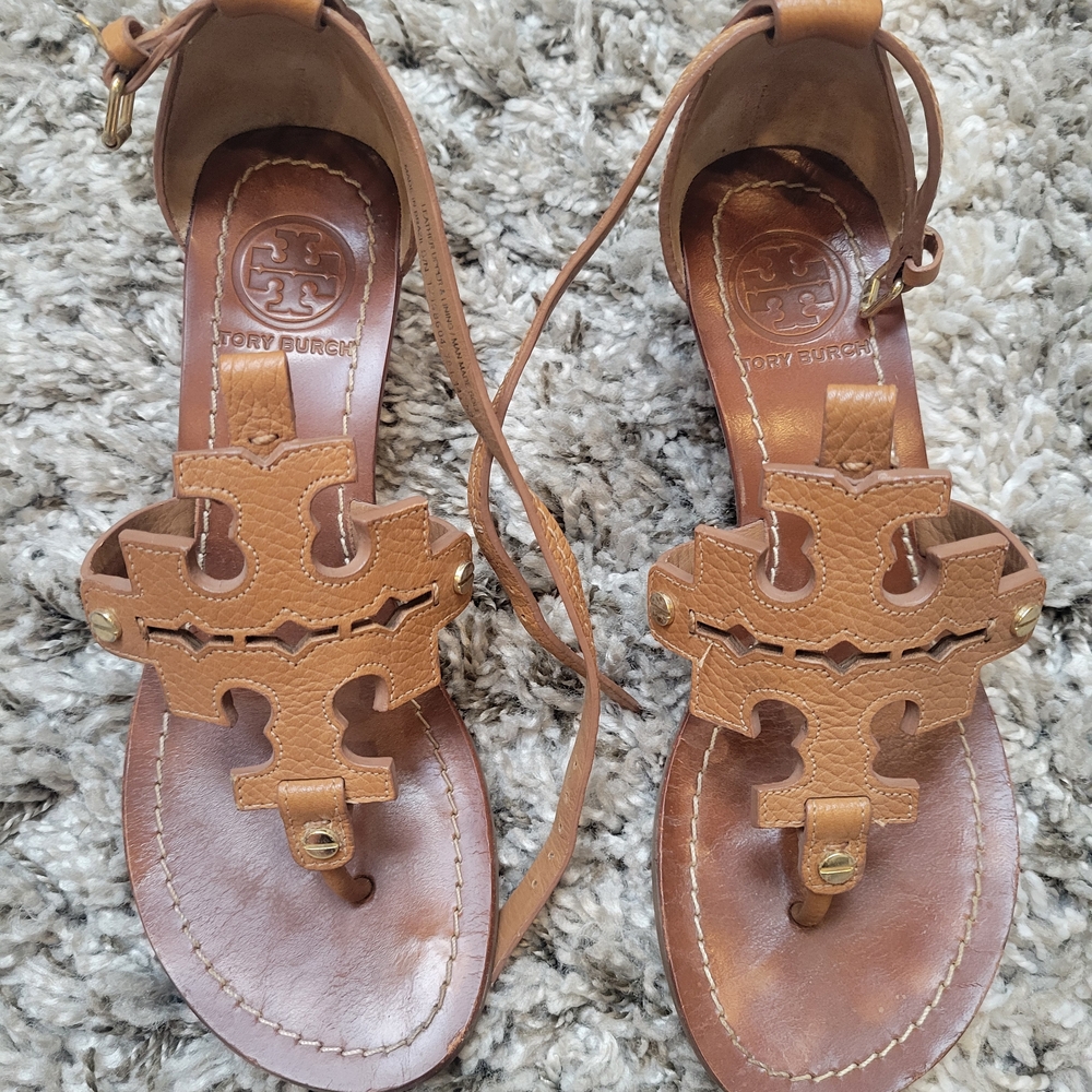 Tory Burch Tan Leather Sandals